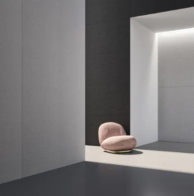 Hyle Twill design sintered stone slab in the Stoneworks Singapore design range